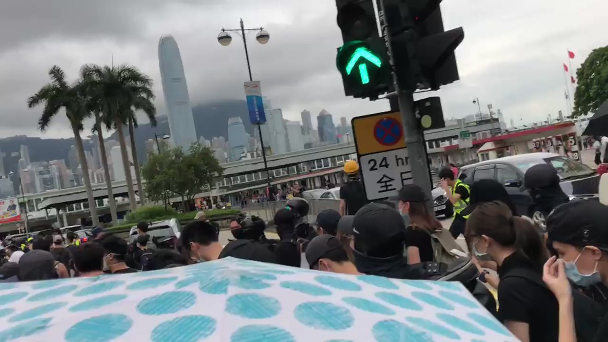 protesters chanted recover hongkong, the revolution of the times