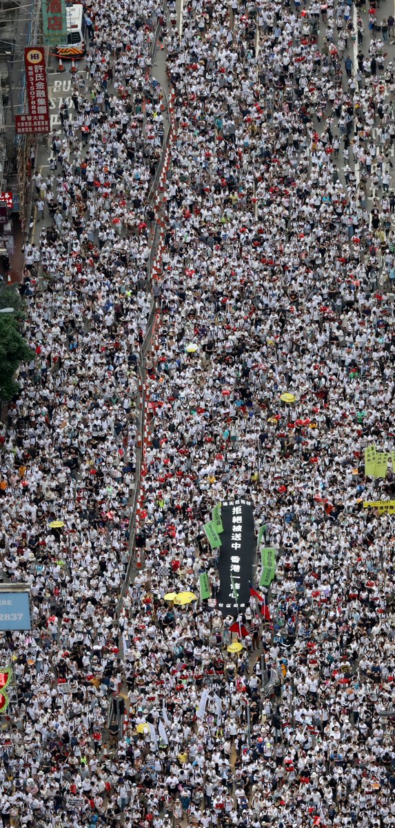 Photos from today's #NoToChinaExtradition protest in Hong Kong. Organisers believe it could be the biggest since 2003. 