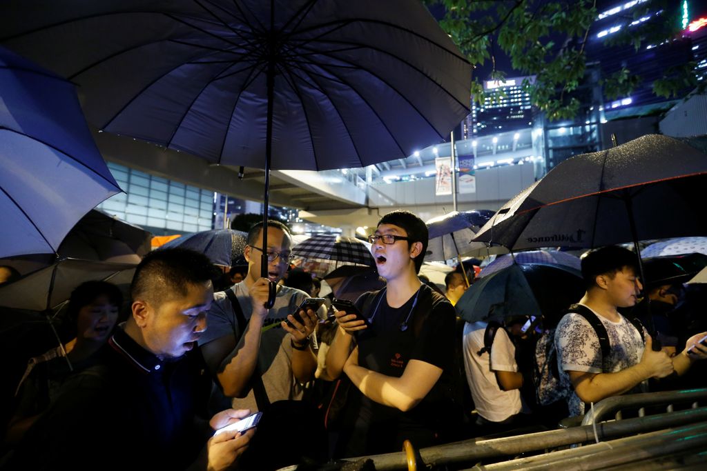 Hundreds converge on Hong Kong parliament in fresh anti-government demonstration   