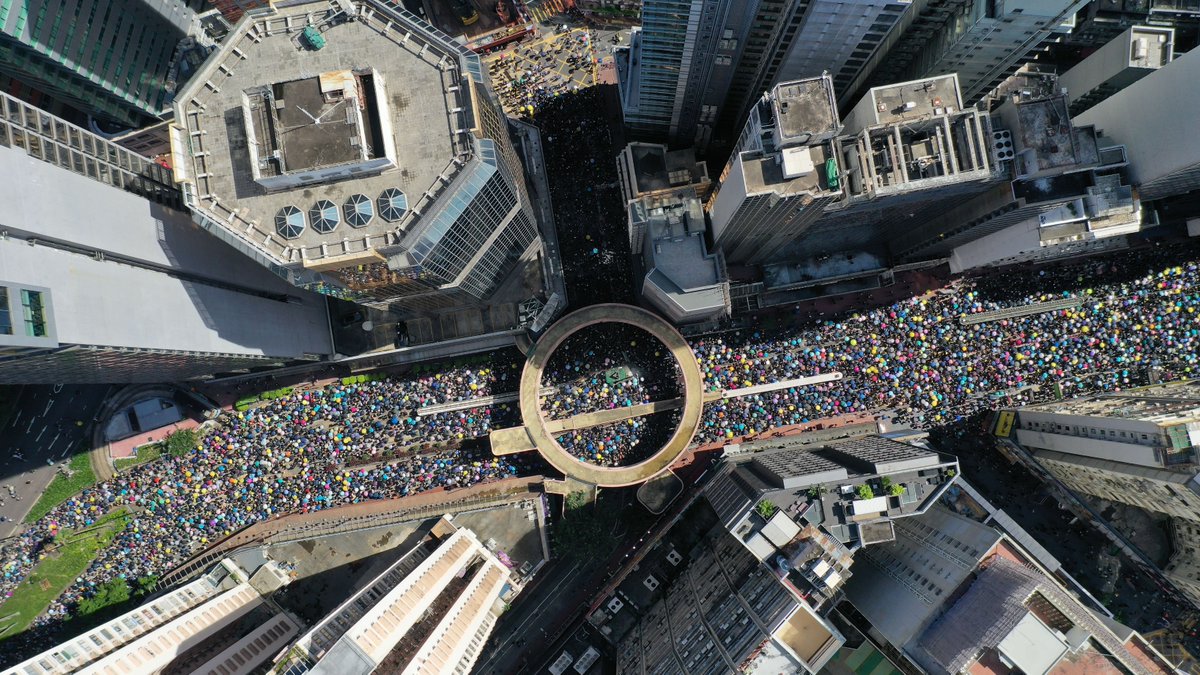 Hong Kong: What the July 1 march looks like from above    