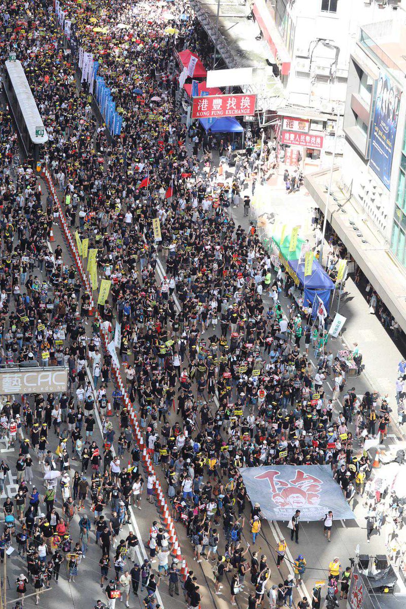 Hong Kong: What the July 1 march looks like from above    