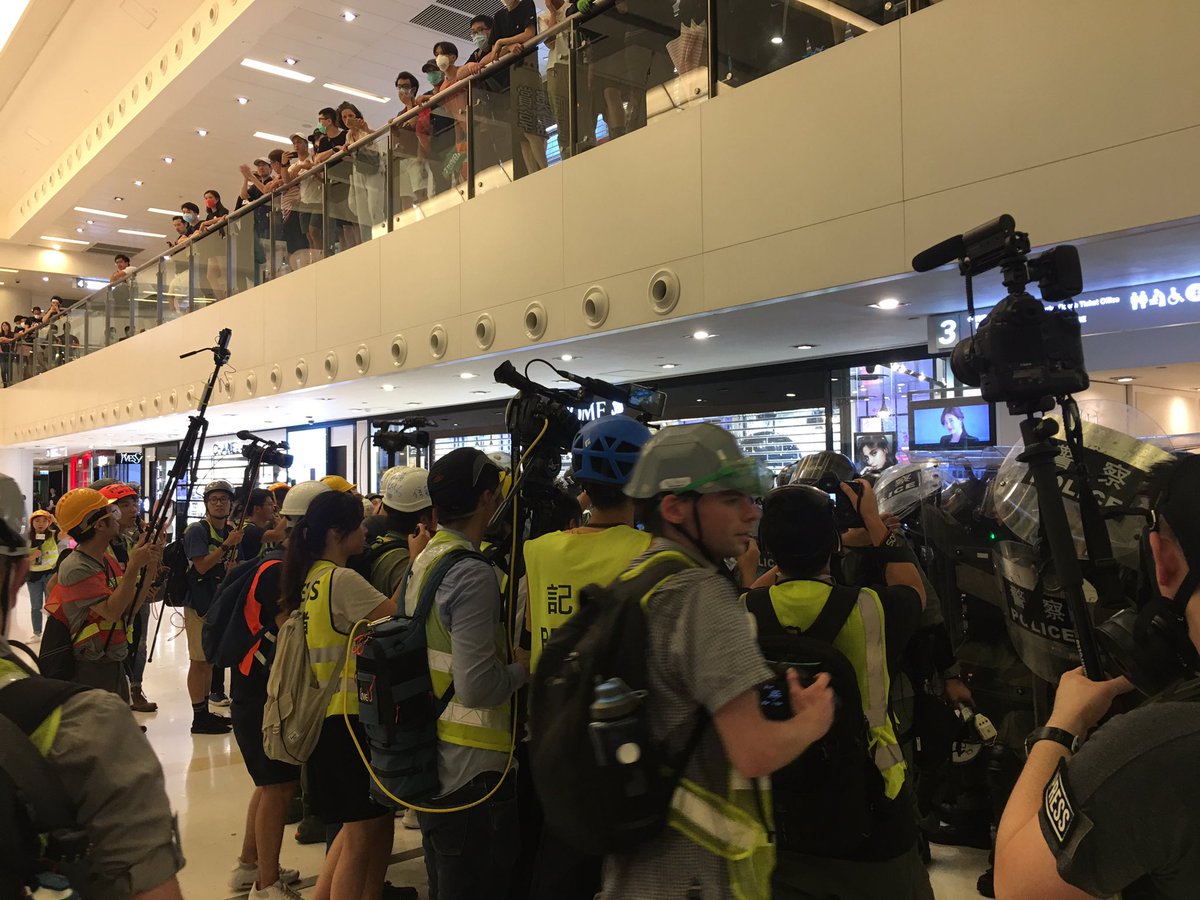 Chaotic scene inside Sha Tin New Town Plaza 