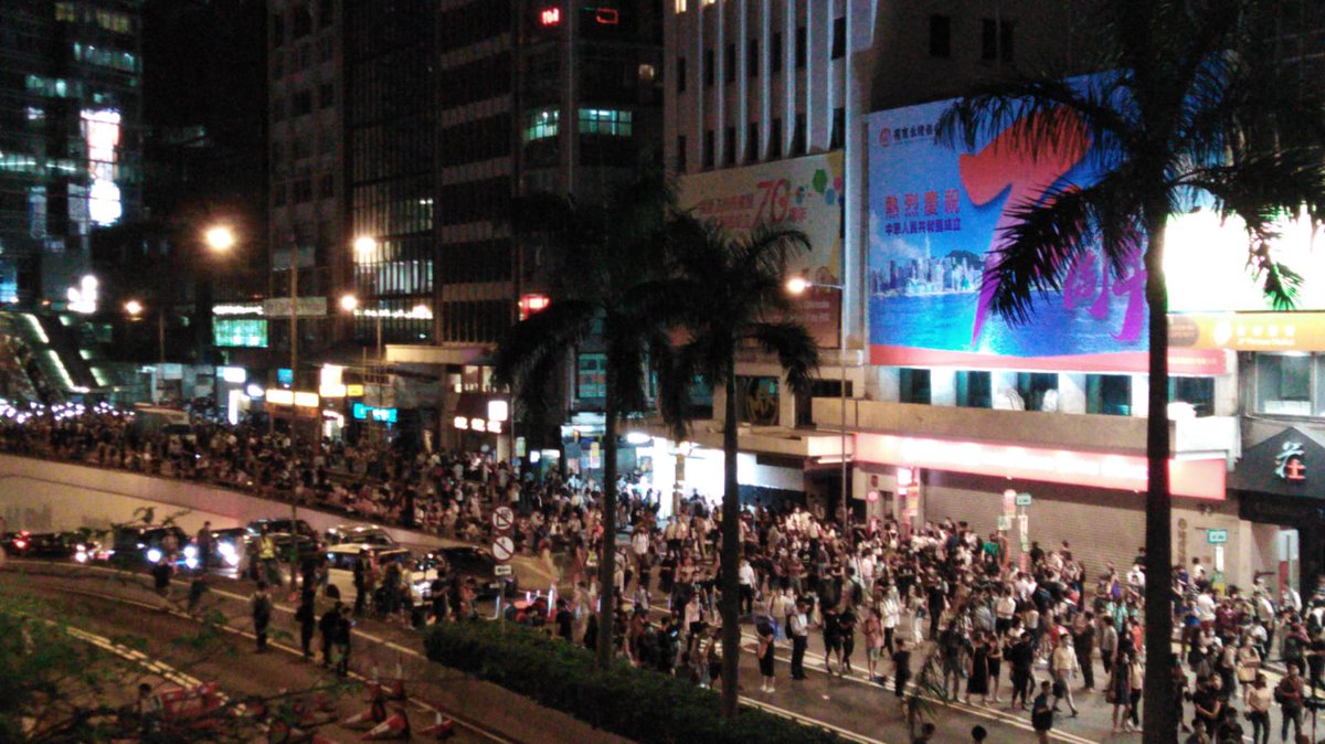 Protests in Central now. Cred: EW for HT
