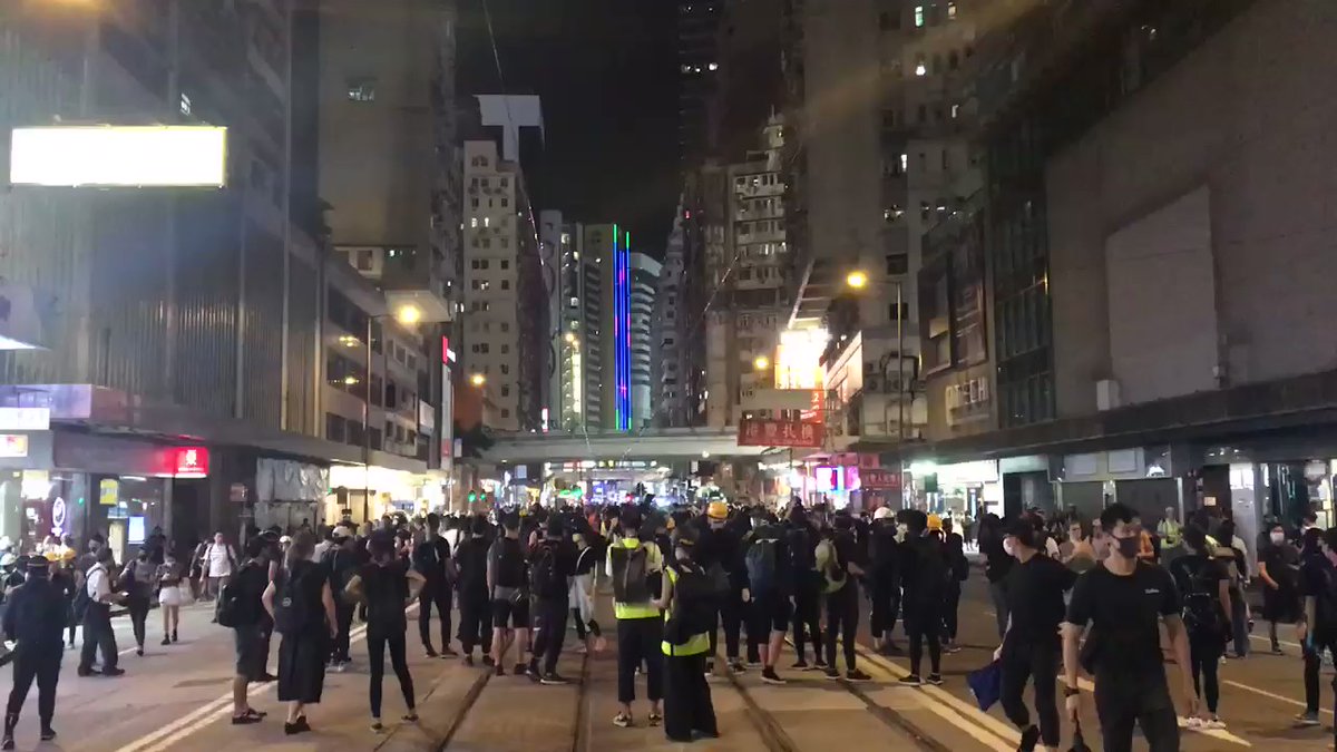 Tear gas fired on Hennessy Road