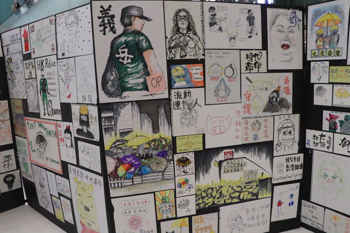 Protesters rallied in a family-friendly event at Shatin's New Town Plaza on Saturday afternoon, to call for a boycott of pro-Beijing businesses and restaurants. Photo: InMedia. 