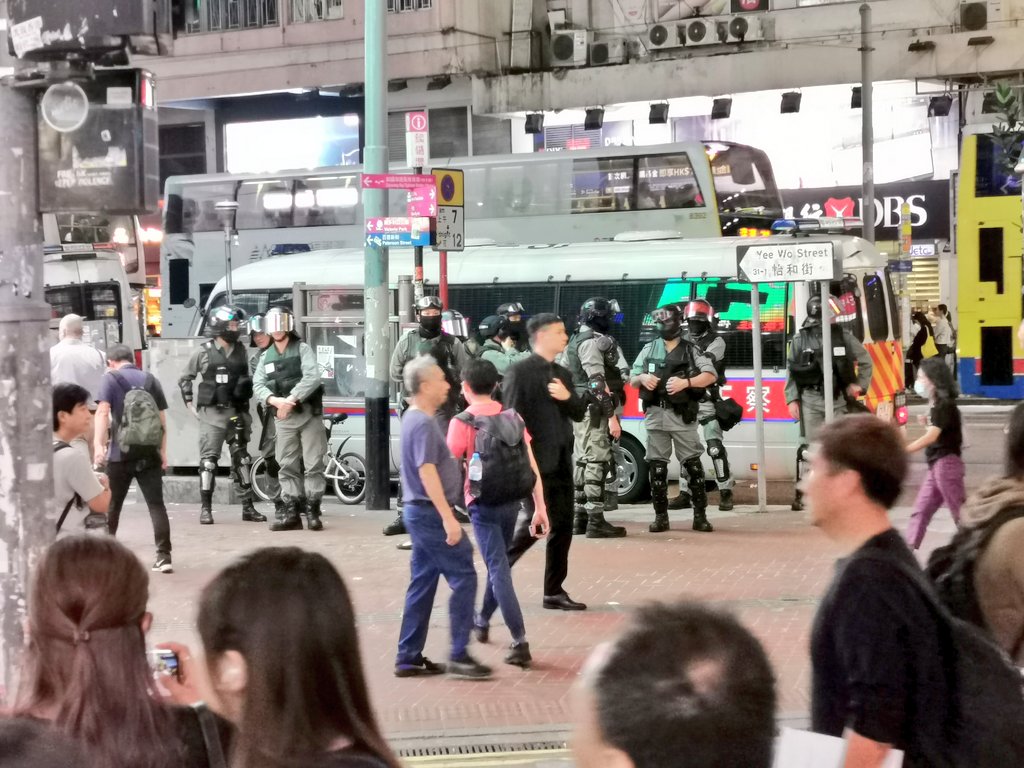 More police arriving in this busy shopping district