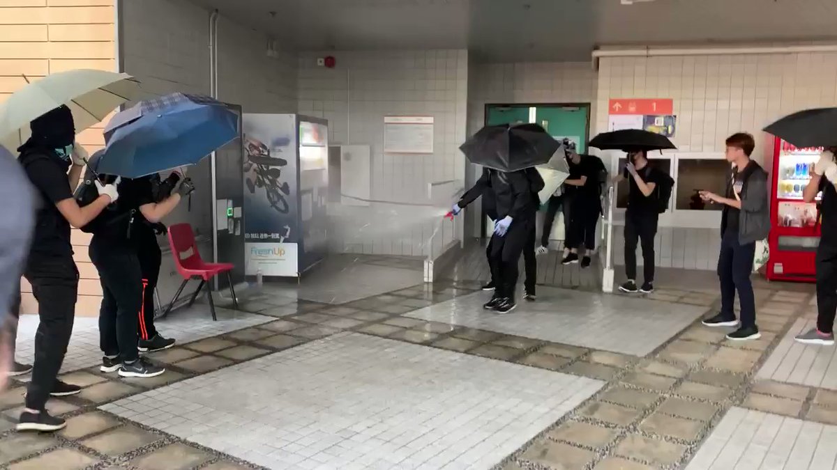 Bank of China was another target, some students said they felt it's the only thing they could do to force their president to respond to their demands