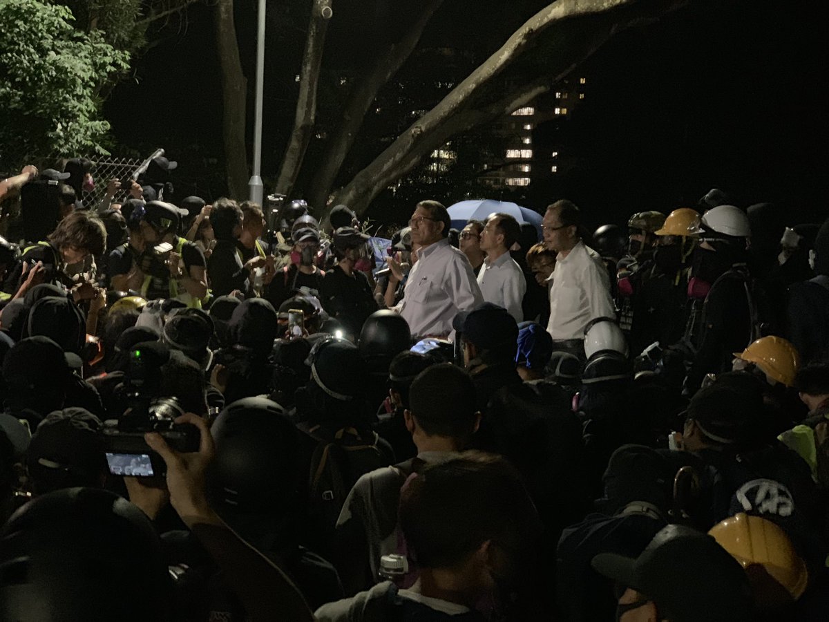 Emotions run high as Vice Chancellor Rocky Tuan attempts to broker a truce between police and students. Students are calling for the unconditional release of their arrested school mates