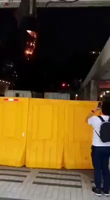 Video from another angle showed one building of City University of Hong Kong on fire.